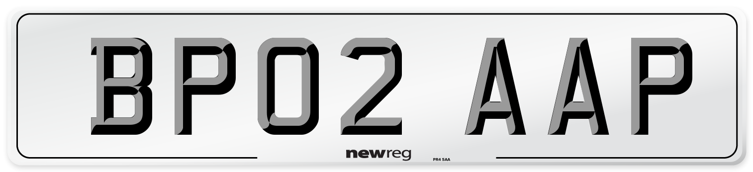 BP02 AAP Number Plate from New Reg